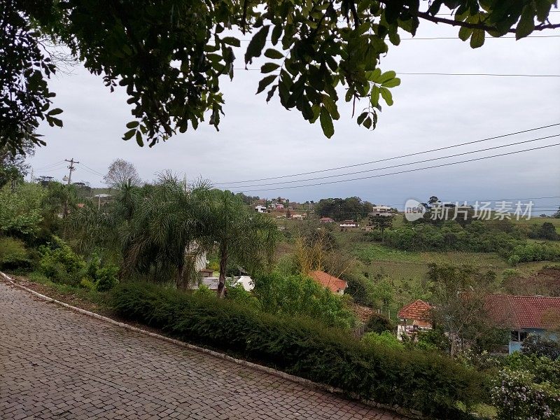 View of the rural region of Bento Gonçalves in the Brazilian state of Rio Grande do Sul.